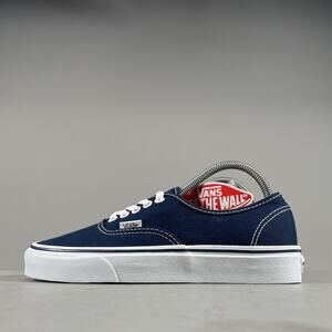 Men 7.5 Women 8.5 Vans Authentic Dress Blues True White Canvas Skate Shoe Casual